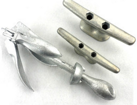 Marine Hardware Hot Dipped Galvanized Steel Open Base Dock Cleat
